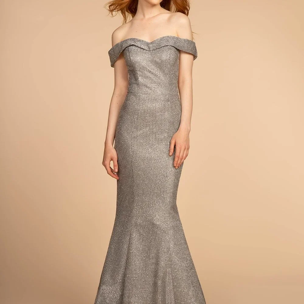 Off Shoulder Mermaid Shape Prom Dress GSGL2562